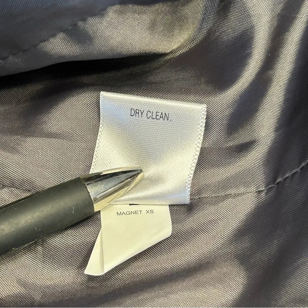 Apt 9 Slate Gray Moto Jacket Lined Size Xs Full Asymmetric Zip Fabric GUC - Picture 10 of 10